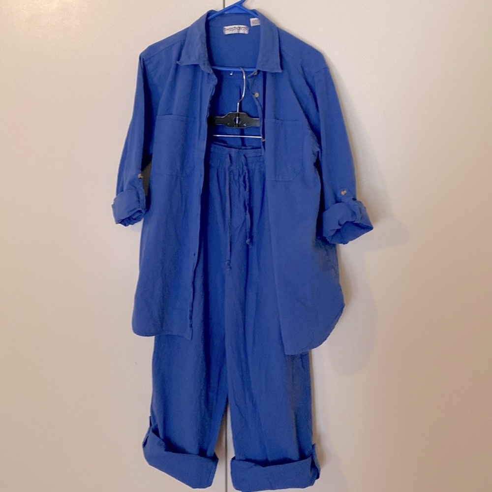 Vintage 90’s Passports Blue Two-Piece Matching Set Women’s Size M